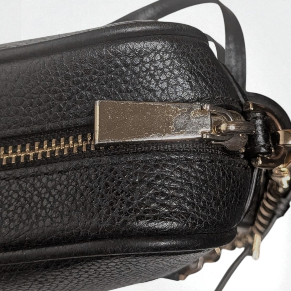 Michael Kors Ginny Crossbody Camera Bag in Black Pebbled Leather Jet Set Bag - Picture 12 of 16